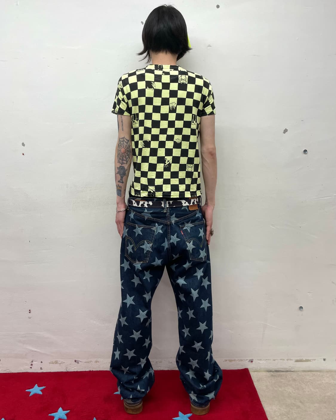 Green Checkerboard Skull T-Shirt 상품이미지5