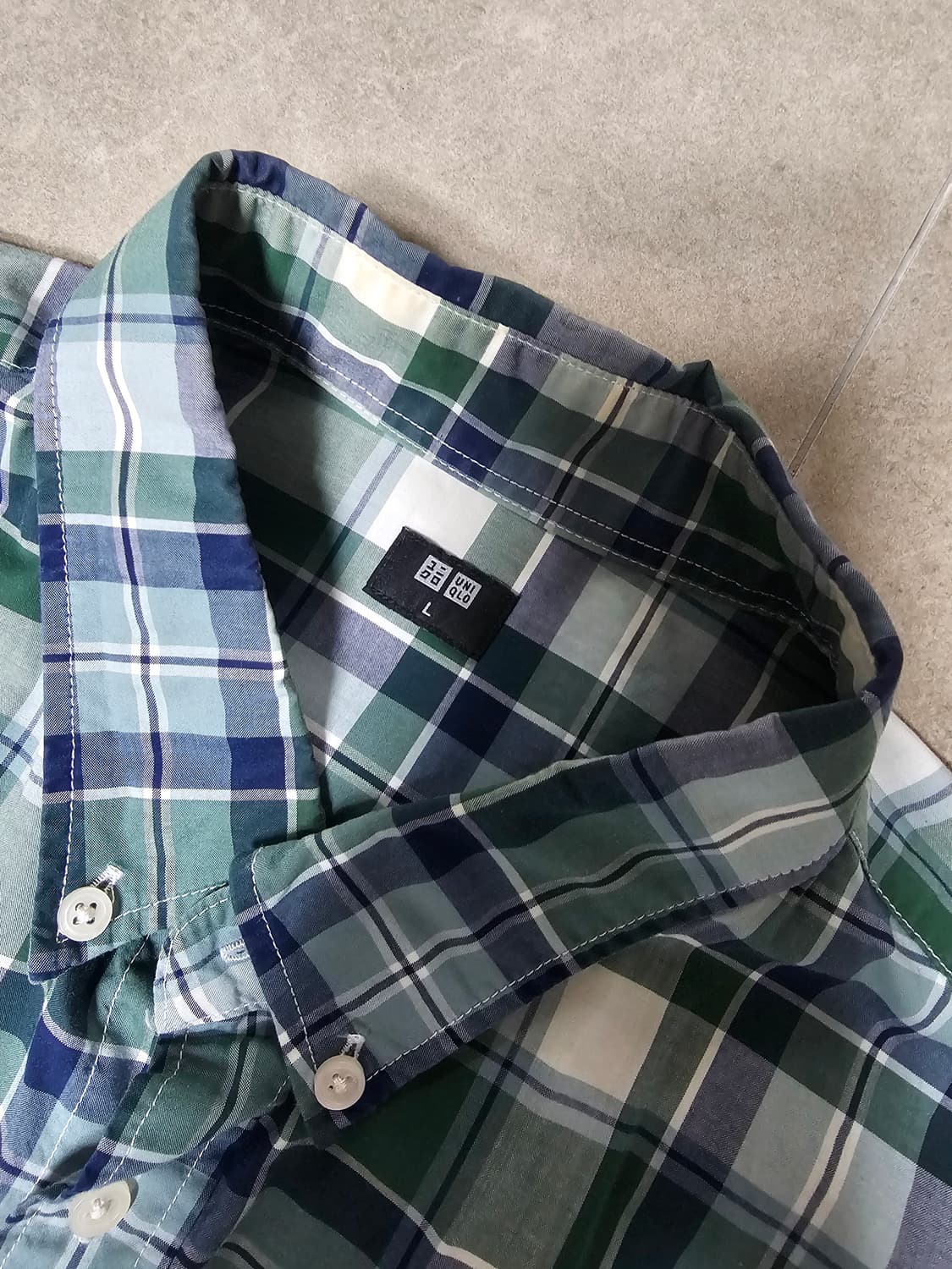 유니클로 체크 남방 L사이즈 상품이미지2