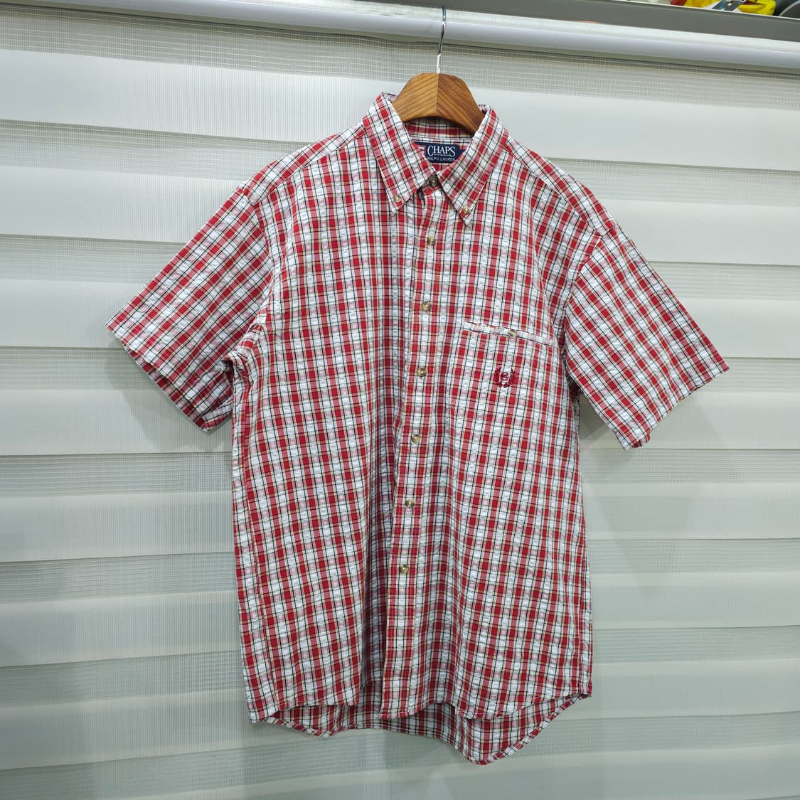 챕스 랄프로렌 시어서커 반팔 체크셔츠- M 상품이미지1