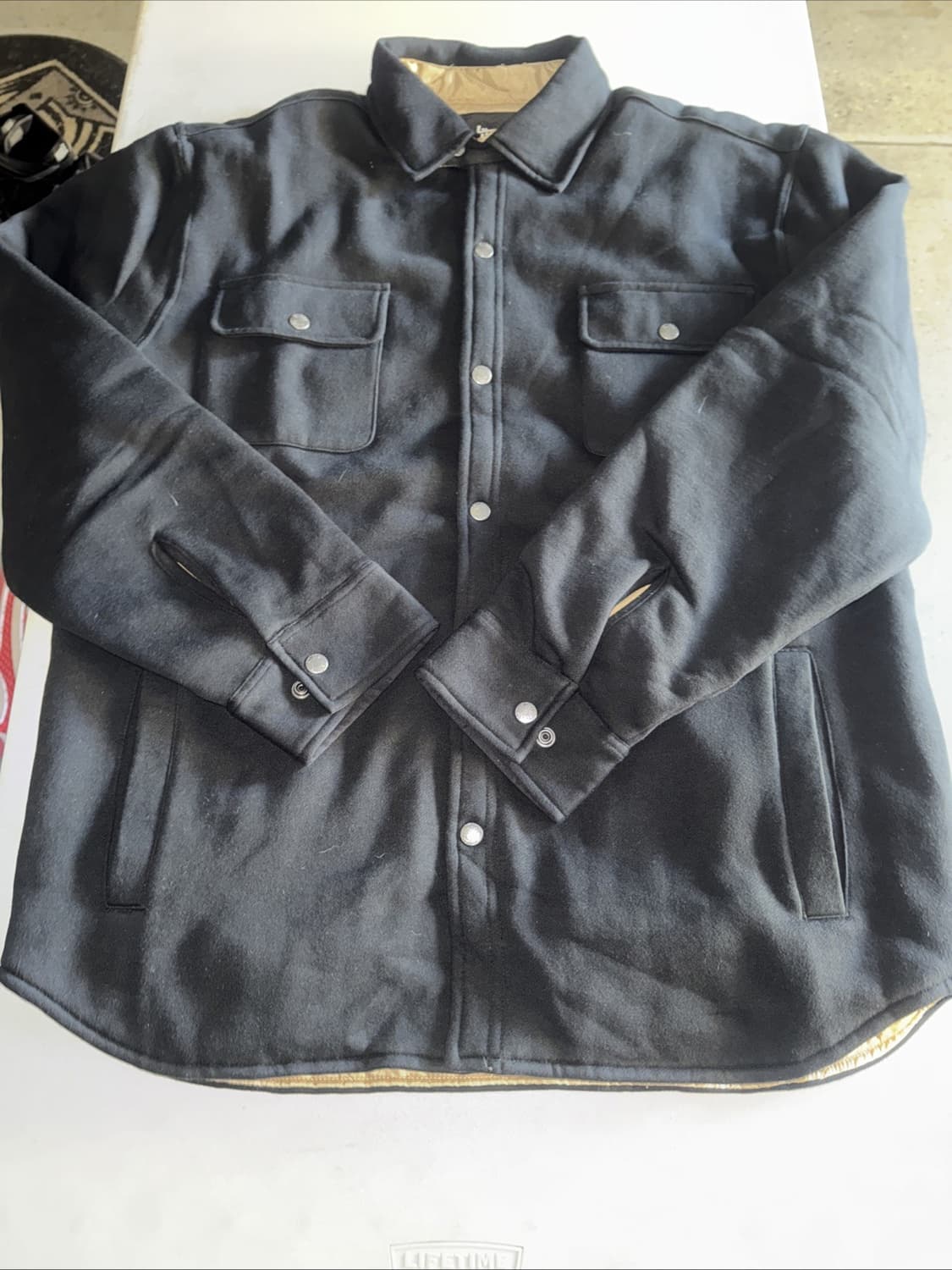 스투시 퀼팅 라이너 헤비 울 셔츠자켓 블랙 상품이미지1