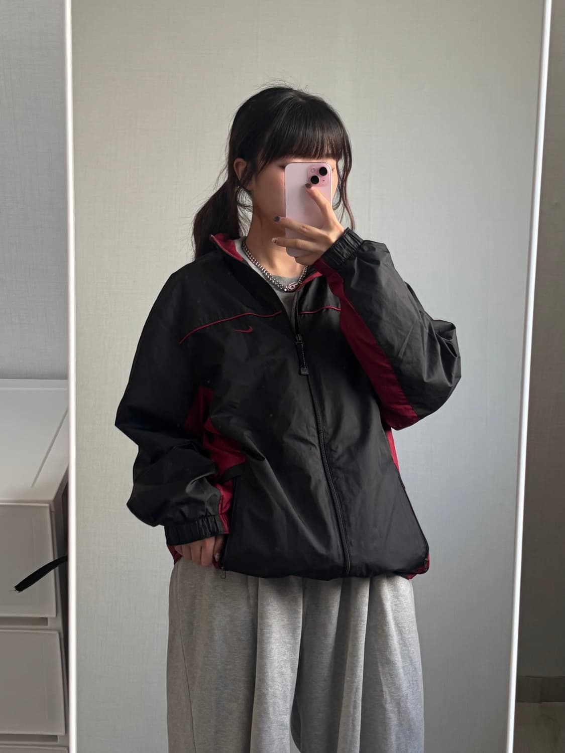 무배)나이키 00s 올드스쿨 바람막이 L 상품이미지2