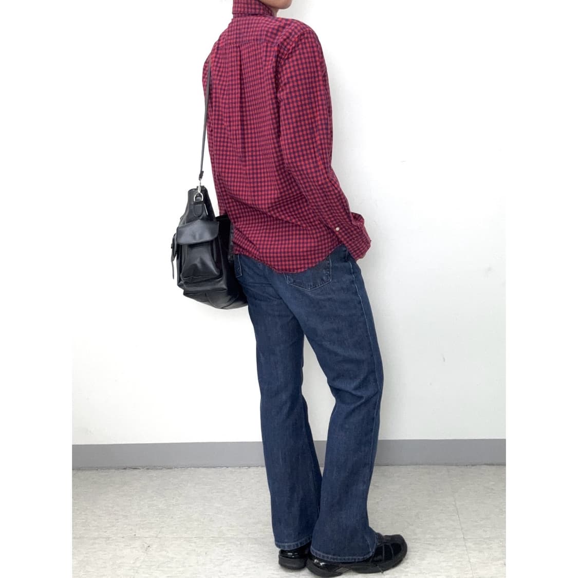 빈티지 레드 체크 셔츠 상품이미지4