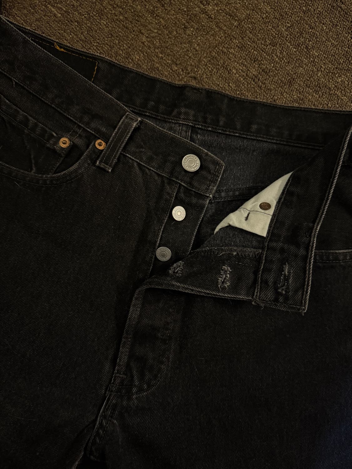 Levi’s 501 블랙 진 (황금사이즈) 32/32 상품이미지3