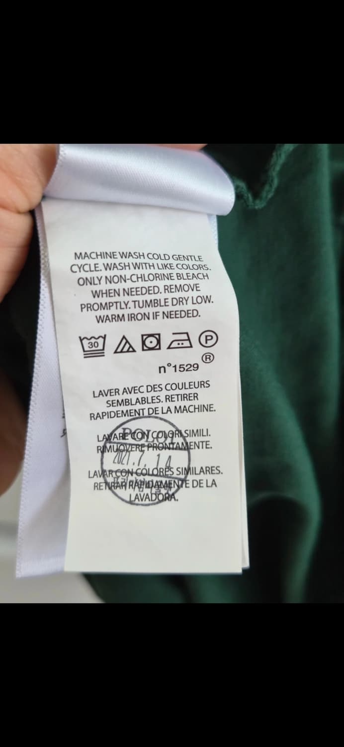 폴로 랄프로렌 카라티 M 녹색 커스텀 슬림핏 상품이미지5