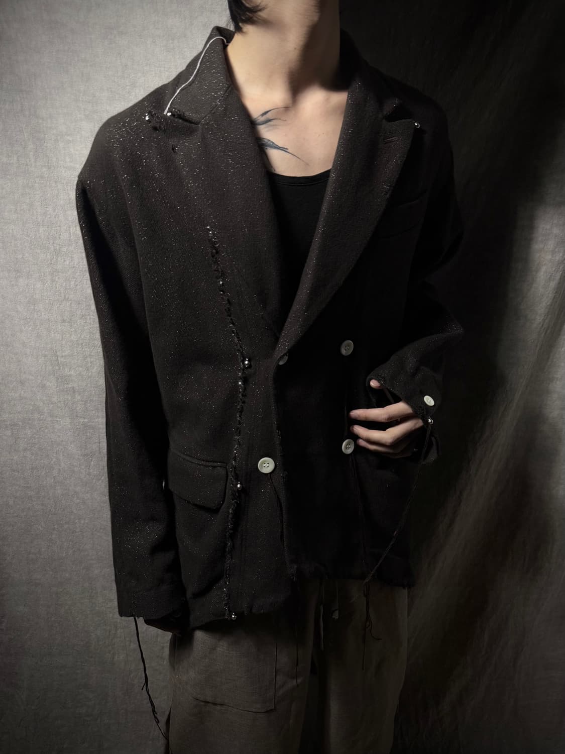 Midorikawa Glitter Nel Damage Coat   상품이미지2