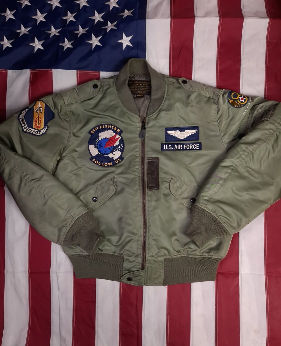 특A 빈티지 밀리터리 미공군 TYPE 항공자켓 상품이미지1