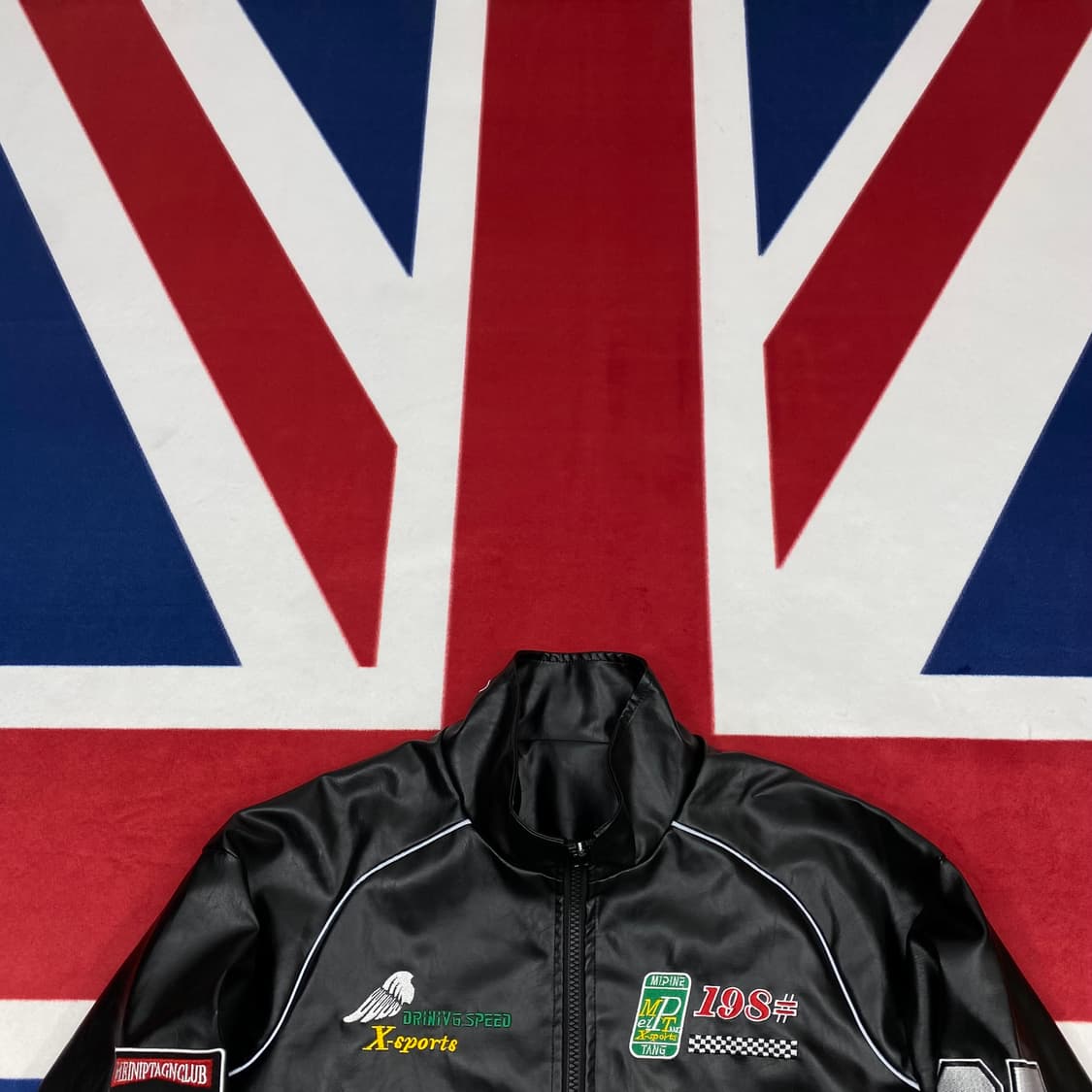 빈티지 레더 레이싱자켓 실측 XL  상품이미지2