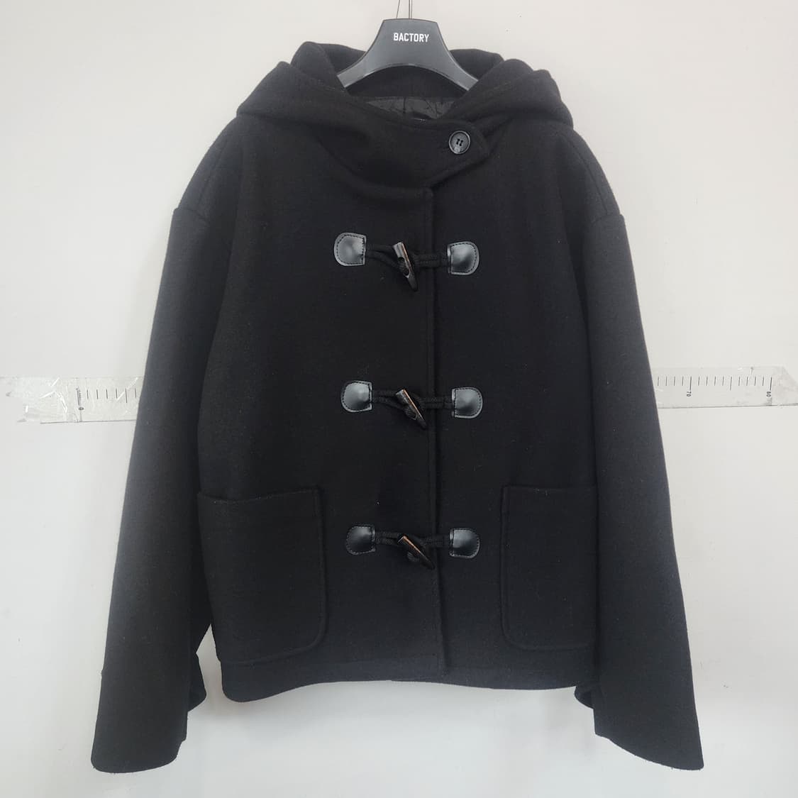 UMST 블랙 후드 떡볶이 코트 숏코트 상품이미지1