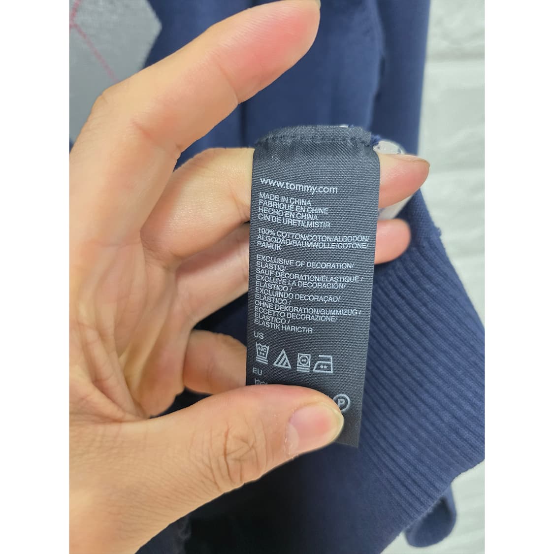 택포) 타미힐피거 아가일 니트 XL 상품이미지3