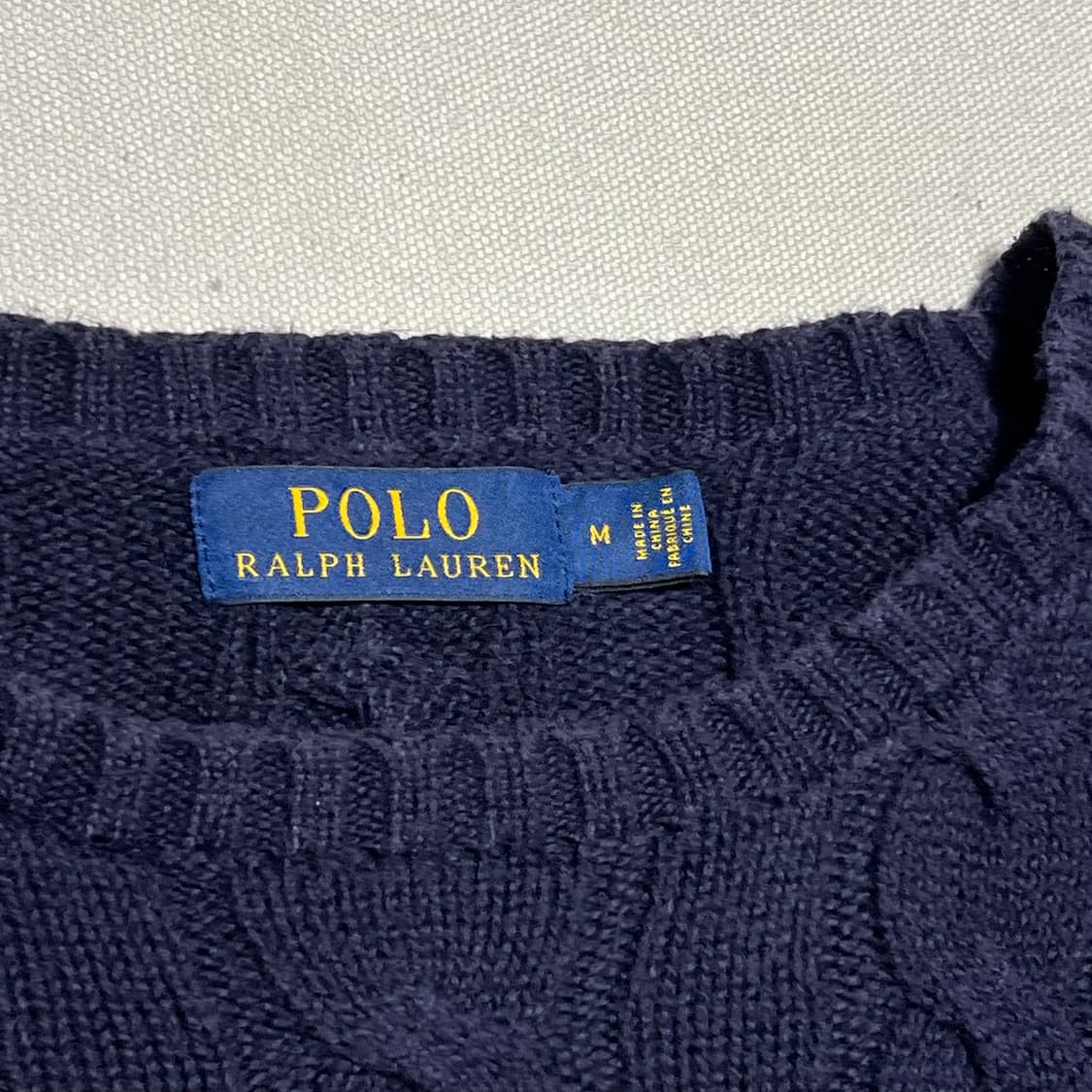 Polo Ralph Lauren 코튼 케이블 네이비 니트 상품이미지3