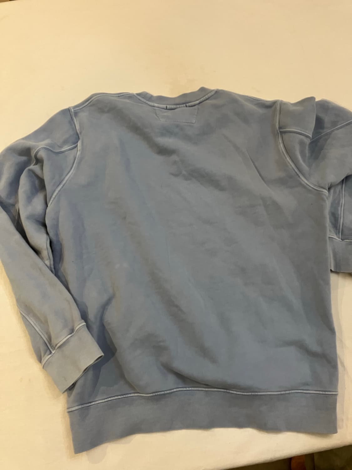 23FW CP 컴퍼니 자수로고 가먼트다잉 스웻셔츠 리비에라 블루 상품이미지3