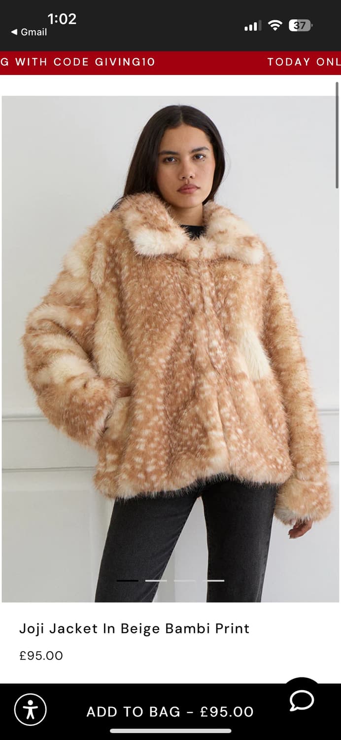 Motel rocks 레이 밤비 퍼자켓 새제품  상품이미지3