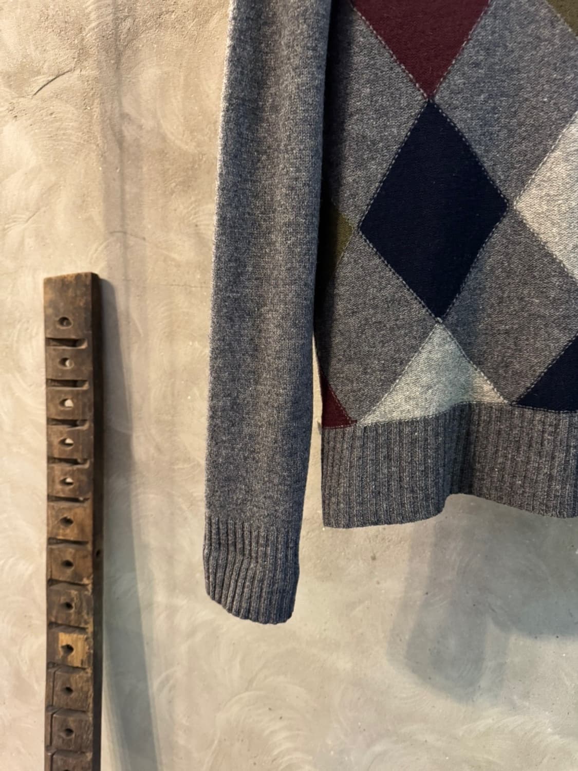 타미힐피거 램스울 아가일 니트 100 상품이미지4