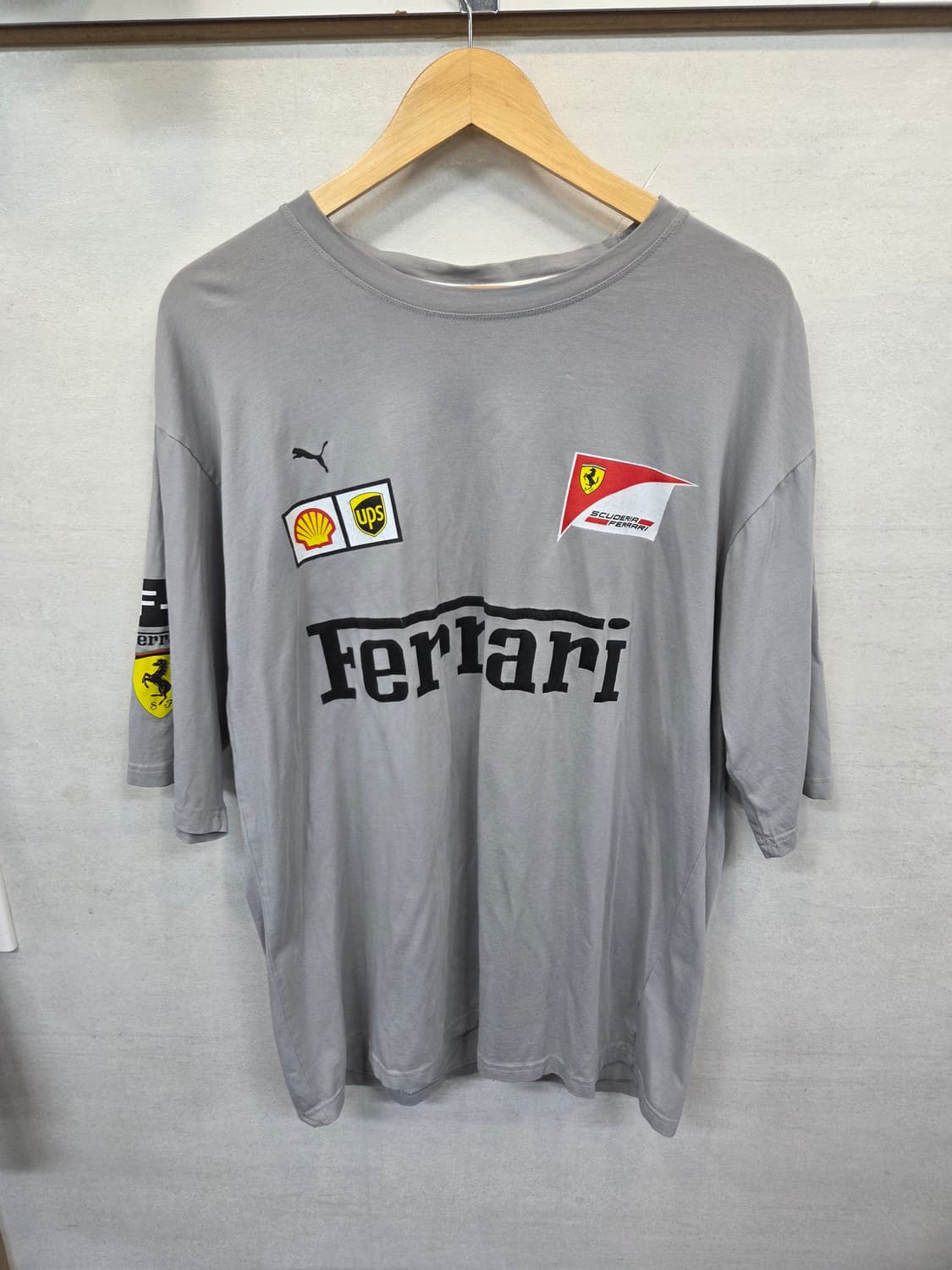 푸마 페라리 빈티지 빅로고 기능성 반팔 xl 상품이미지1
