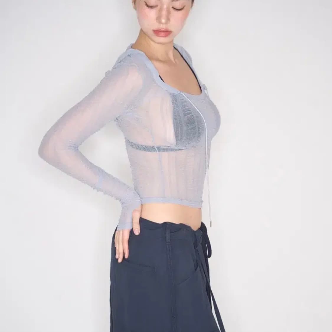 ayana hoodie 아야나 후드탑 시스루 상품이미지2