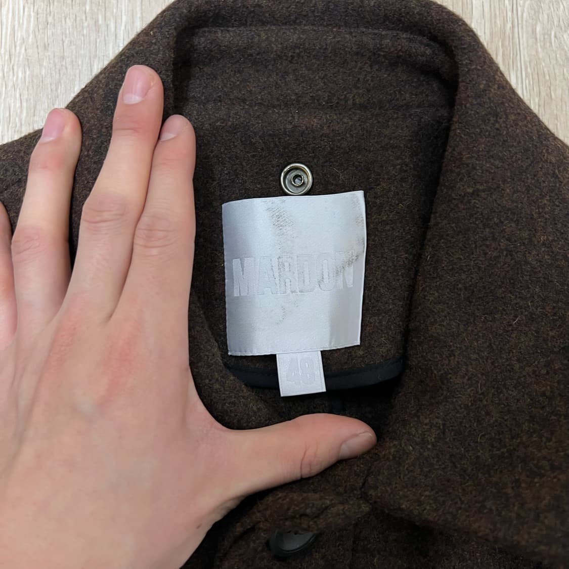 마돈 남성 포켓 울 발마칸코트 48 상품이미지4