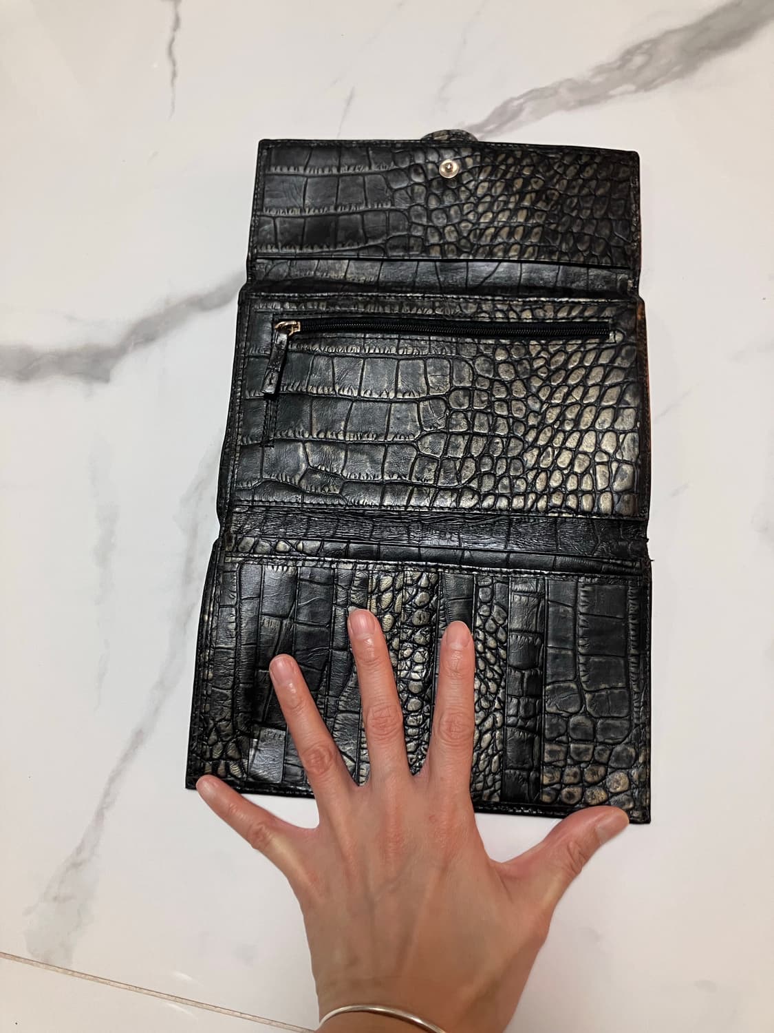 Y2K 갸루 스타일 게스 호피 송치 지갑 모노그램 상품이미지4