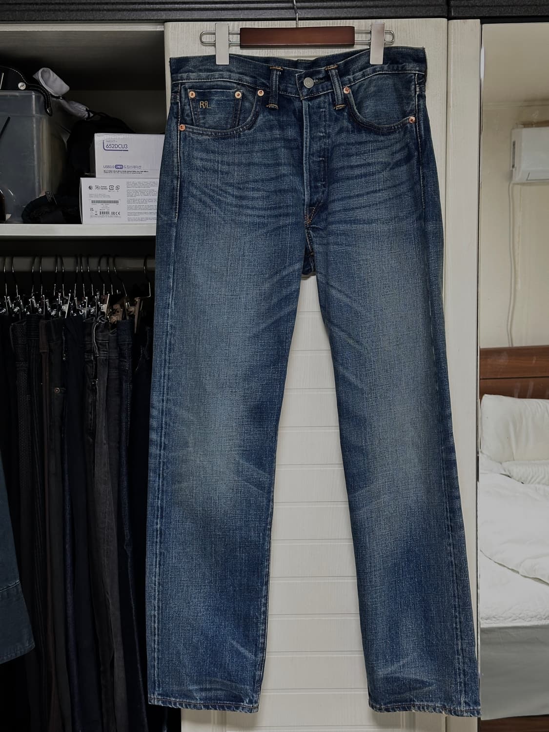 RRL 스트레이트핏 힐스뷰 셀비지 진 31X30 상품이미지1