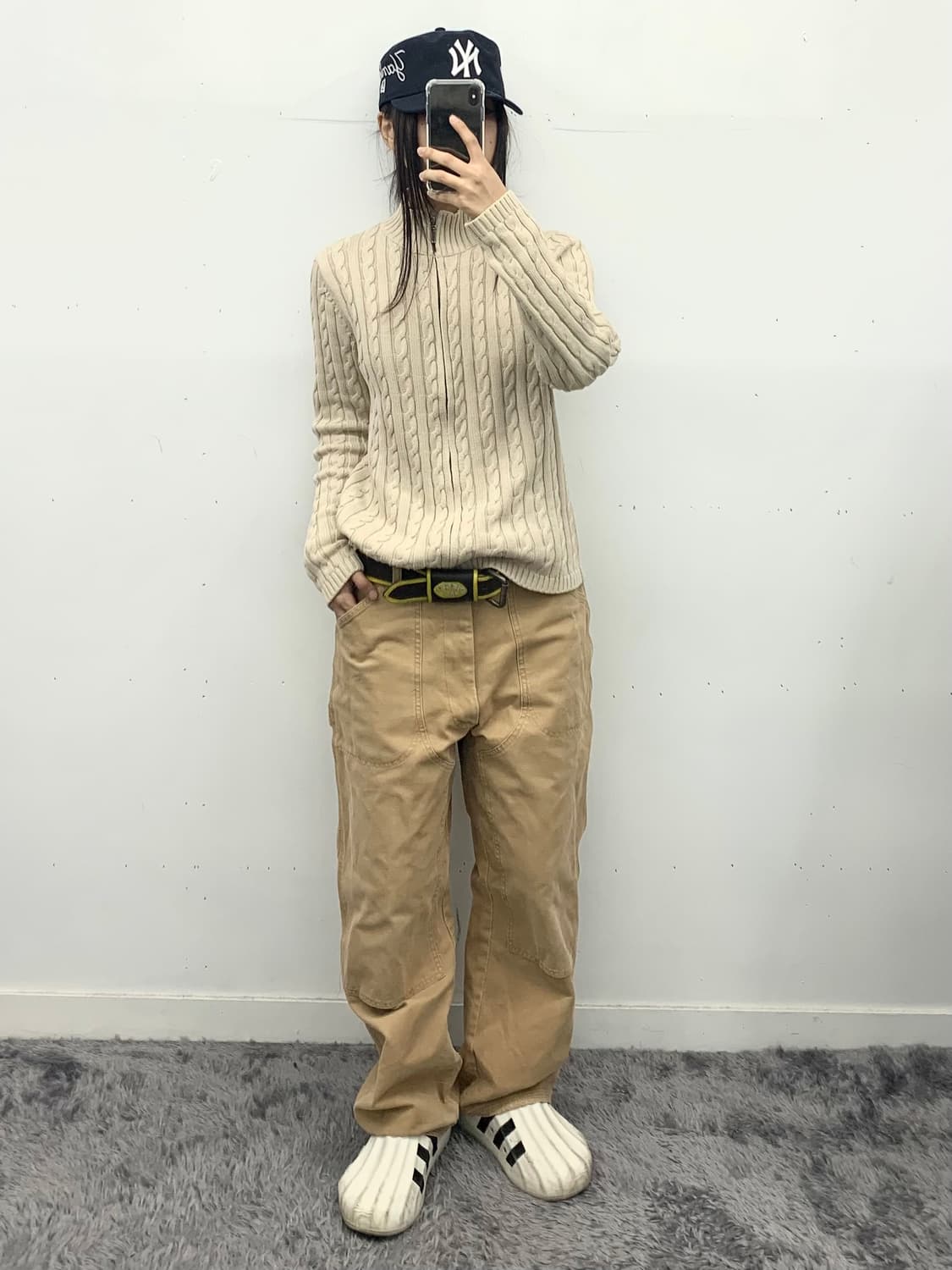 L.L.bean 꽈배기 니트 집업 상품이미지2