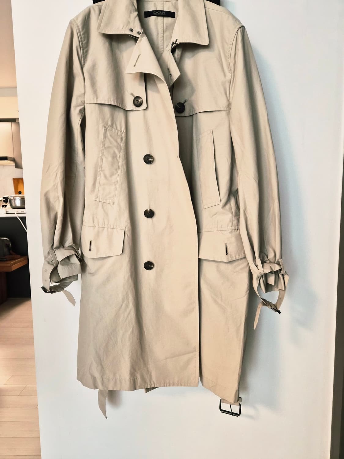 정품 DKNY 더블 버튼 트렌치코트 (베이지/상태최상) 상품이미지3