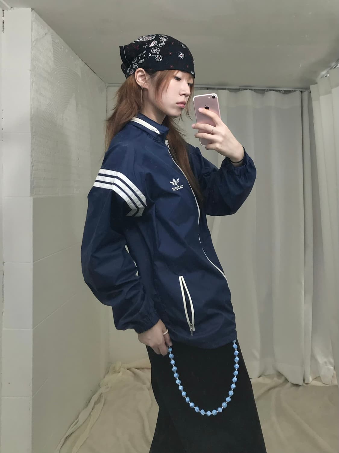 아디다스 트랙 네이비 윈드 브레이커 바람막이 상품이미지1