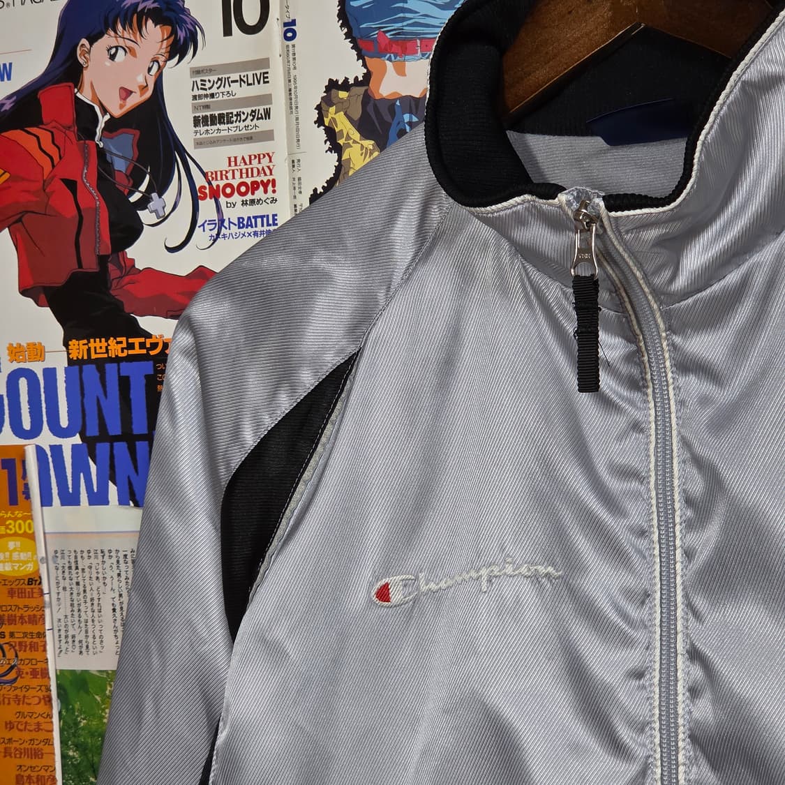 JPN 챔피온 올드스쿨 실버 바람막이 상품이미지3