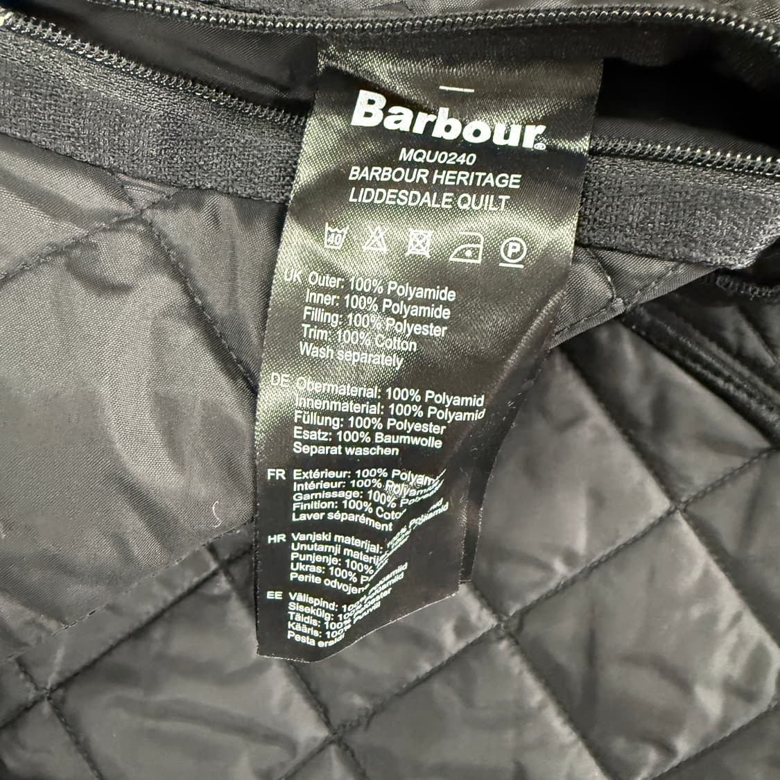 (M)바버 Barbour 헤리티지 퀼팅자켓(블랙) 상품이미지4