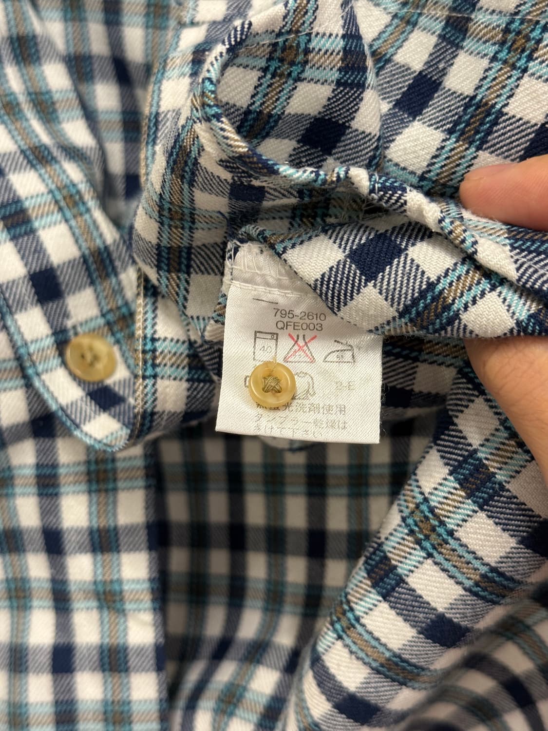 (L) OLD UNIQLO 유니클로 Vintage Check Shirt 상품이미지8