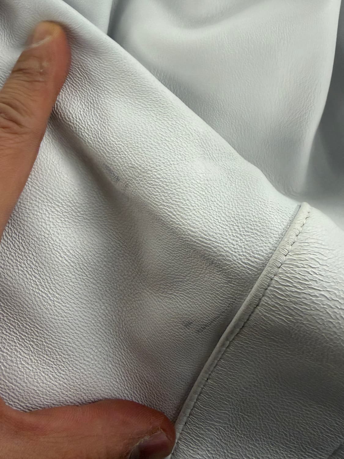 비바스튜디오 리얼레더 화이트 가죽 자켓 XL 상품이미지6