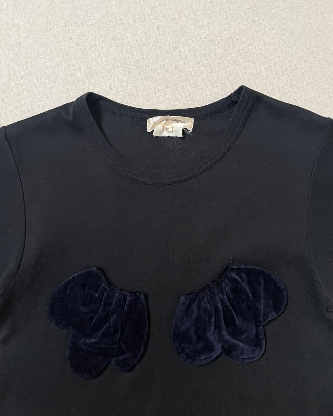 꼼데가르송 벨벳 패치 티셔츠 comme des garcons 상품이미지8