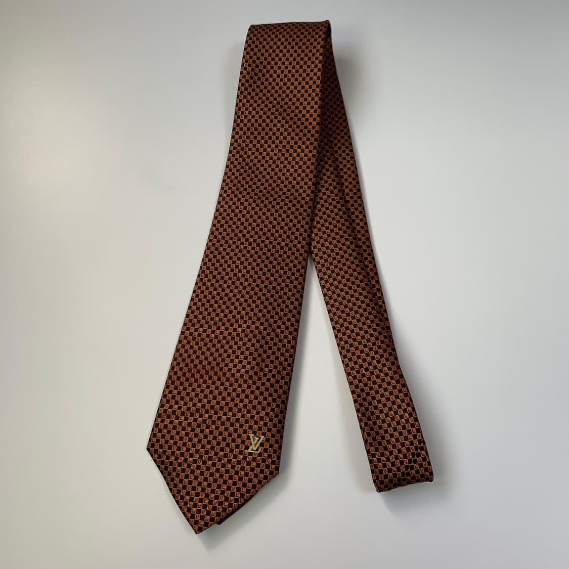 루이비통 스몰 다미에 넥타이 명품 모노그램 최상급 A+등급 8.3cm 상품이미지9