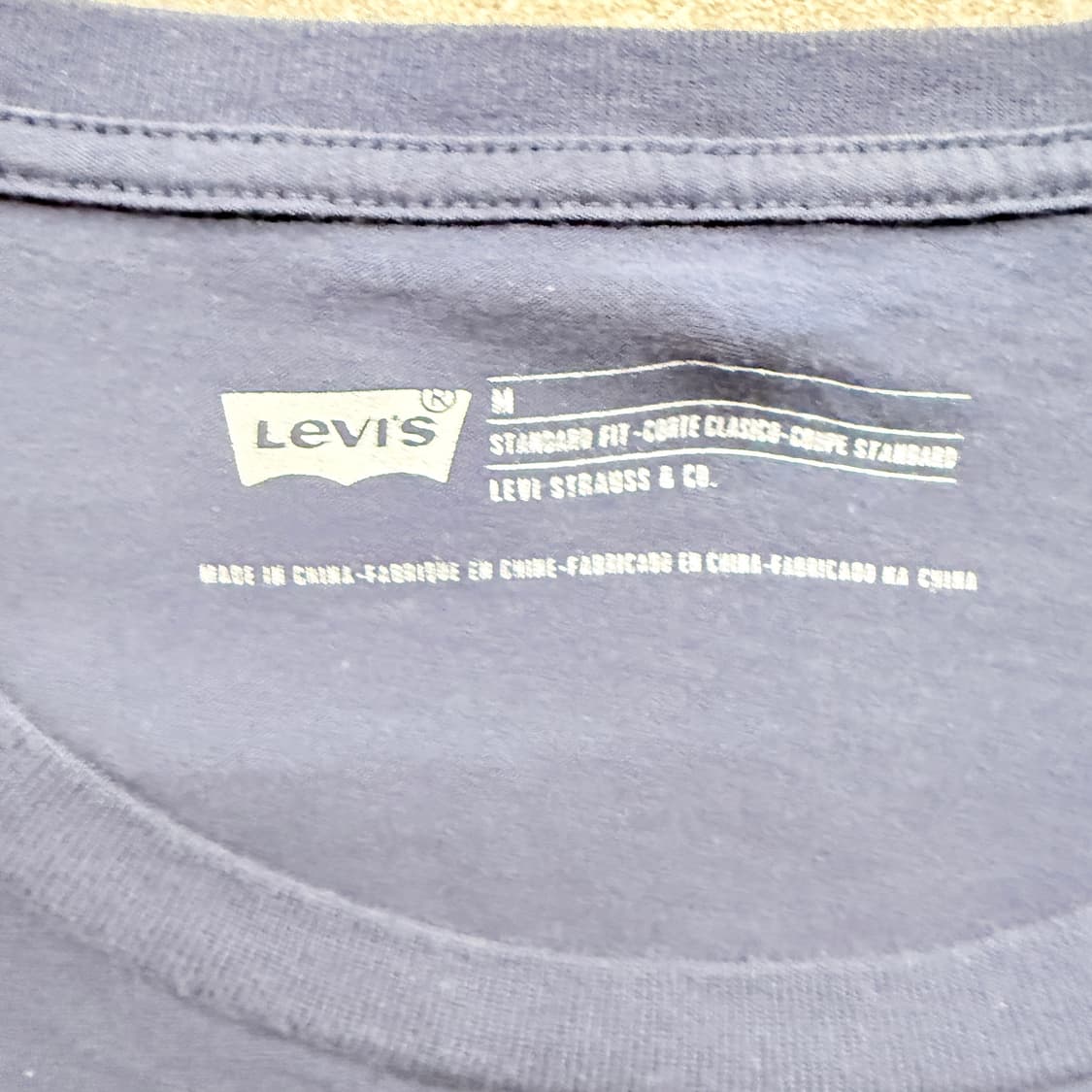 리바이스 빅로고 긴팔 티셔츠 블루 (M)  상품이미지4