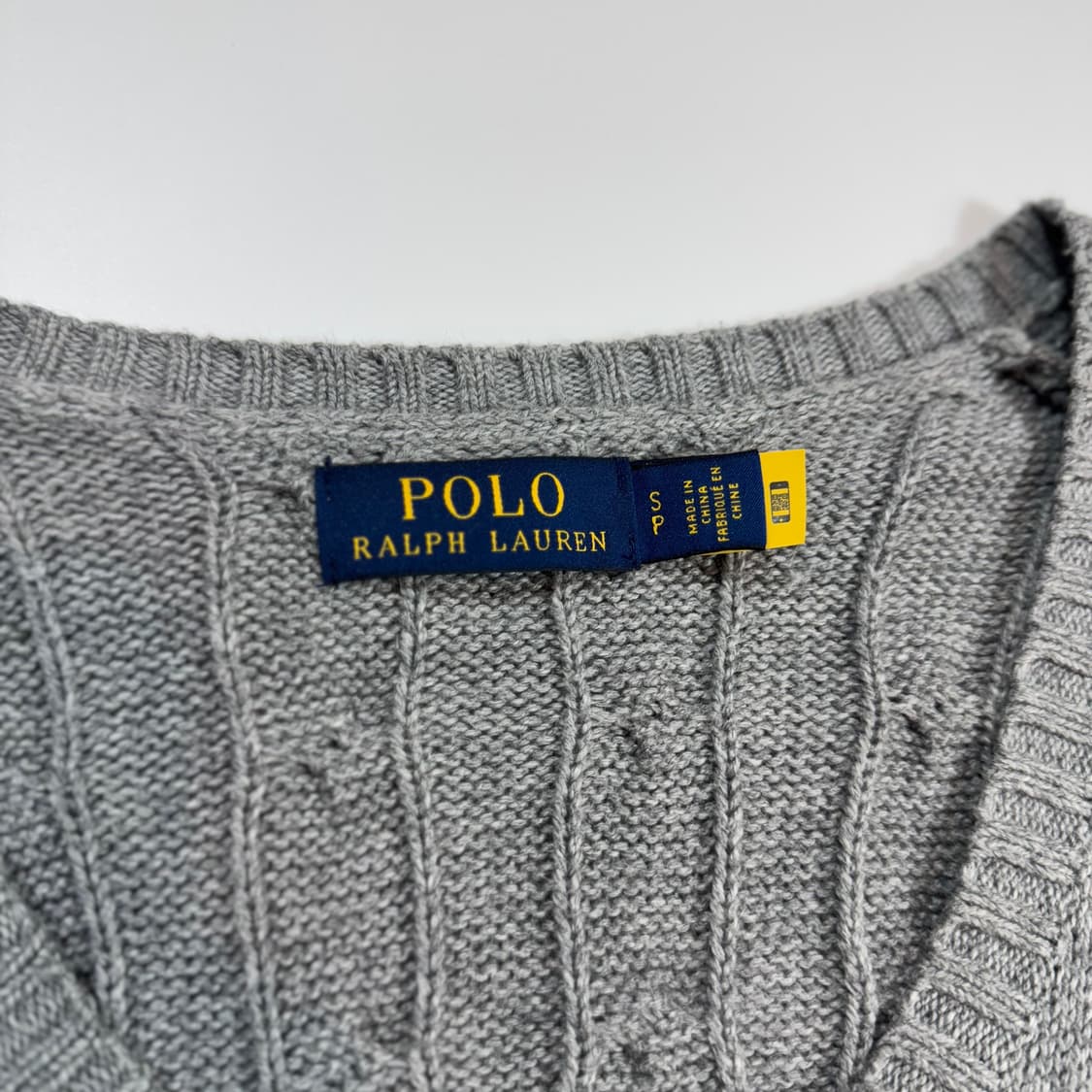 폴로 랄프로렌 그레이 케이블 니트 베스트 상품이미지3
