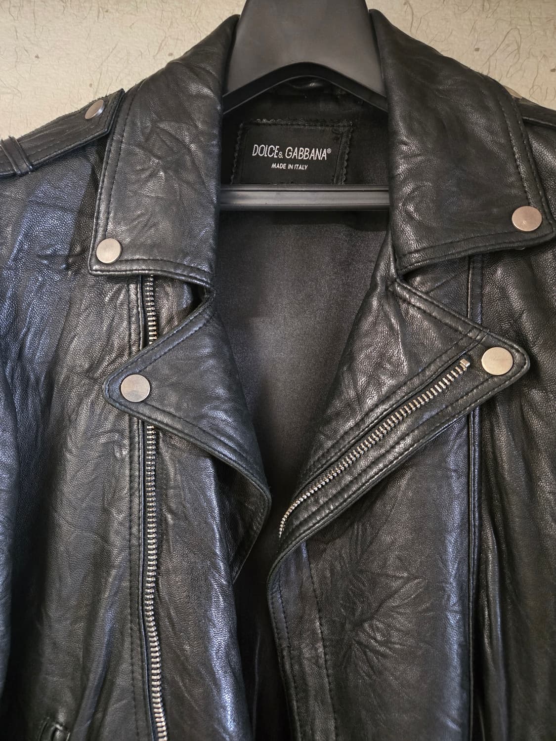 돌체앤가바나 빈티지 라이더 양가죽? 자켓 S 상품이미지2