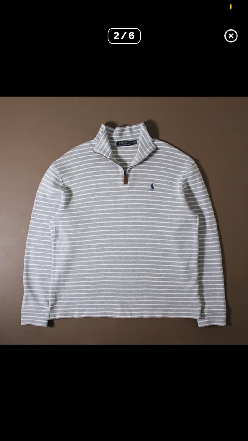 폴로 랄프로렌 스트라이프 단가라 반집업 상품이미지2