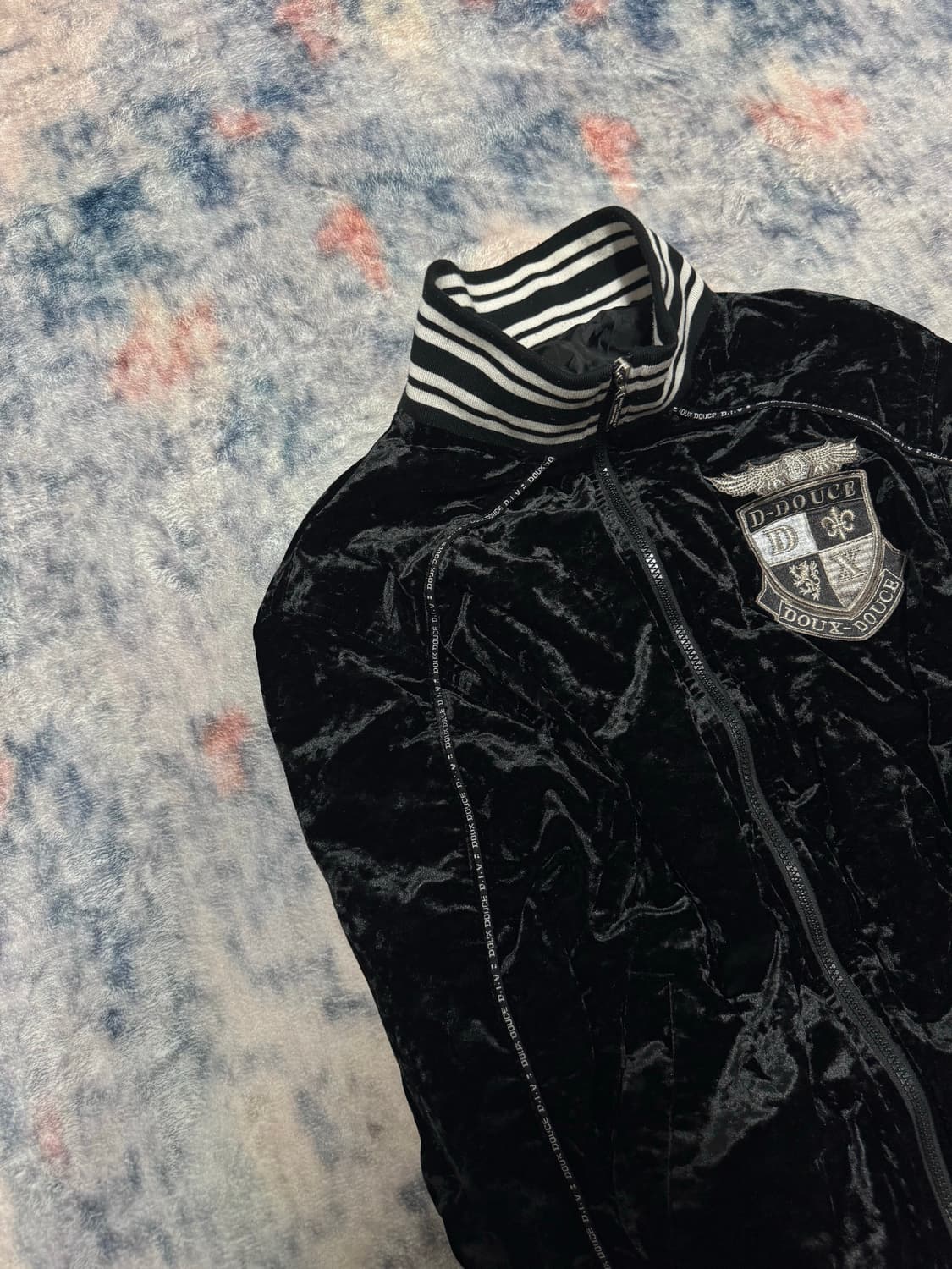 Doux douce 00s satin velour jacket 상품이미지3