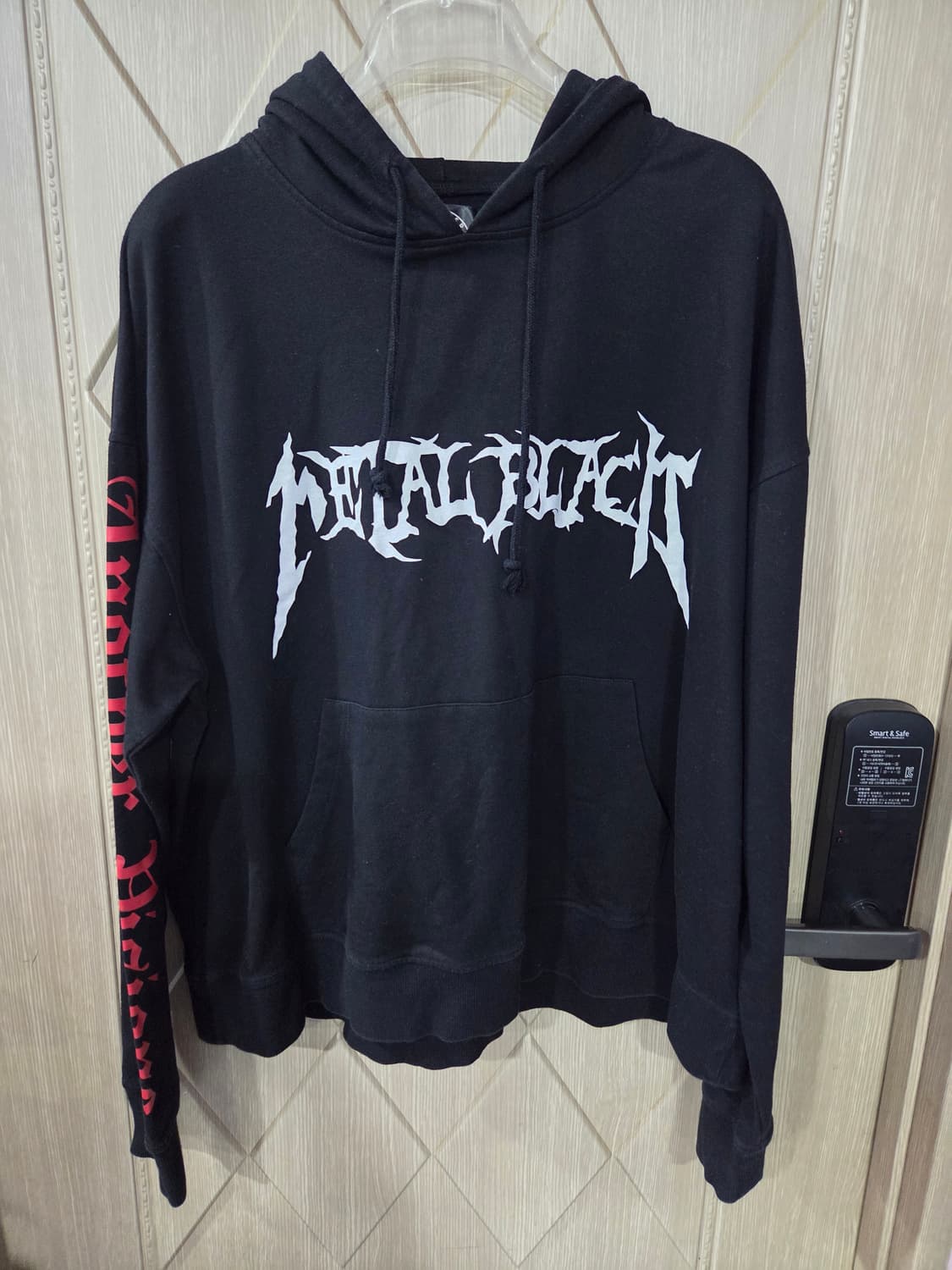 남성 메탈리카 블랙 후드티 상품이미지1