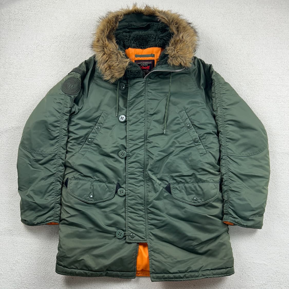 쇼트 n3b 야상 점퍼 올리브 카키  상품이미지3