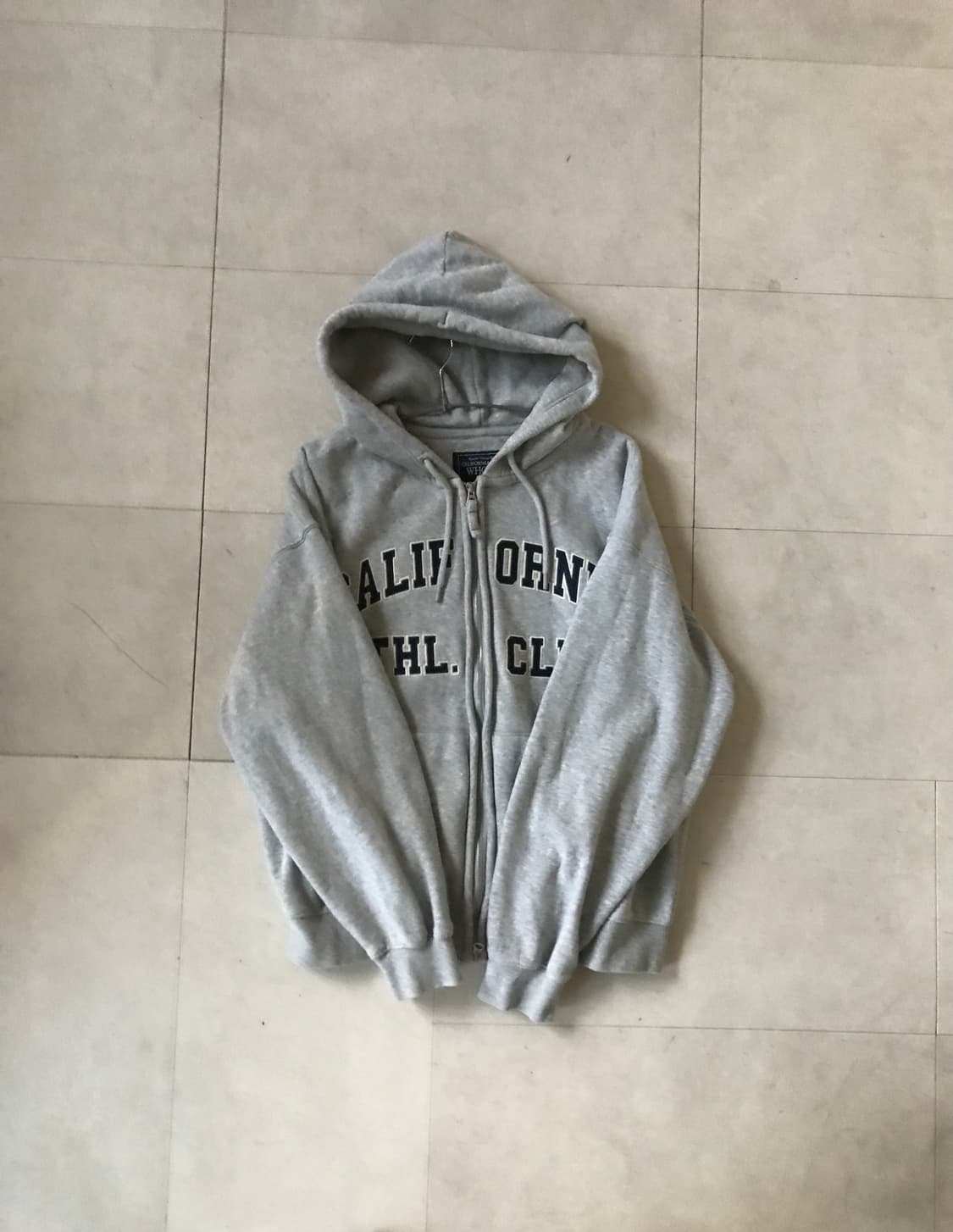 후아유 그레이 오버핏 후드집업 상품이미지6