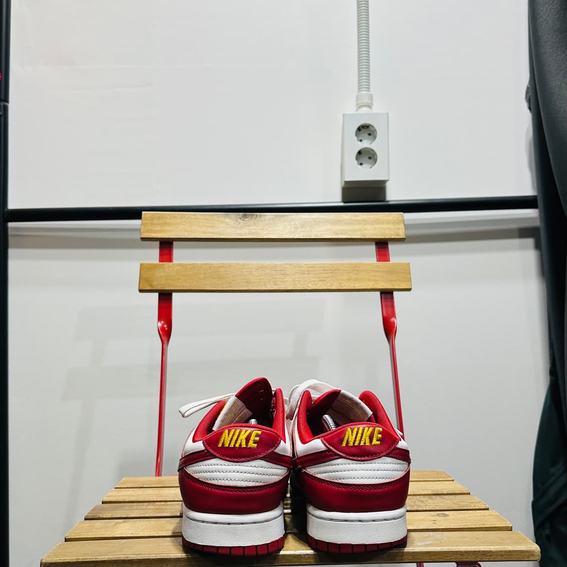 285) 나이키 운동화 남성 남자 신발 덩크 로우 범고래 레드/화이트 상품이미지4