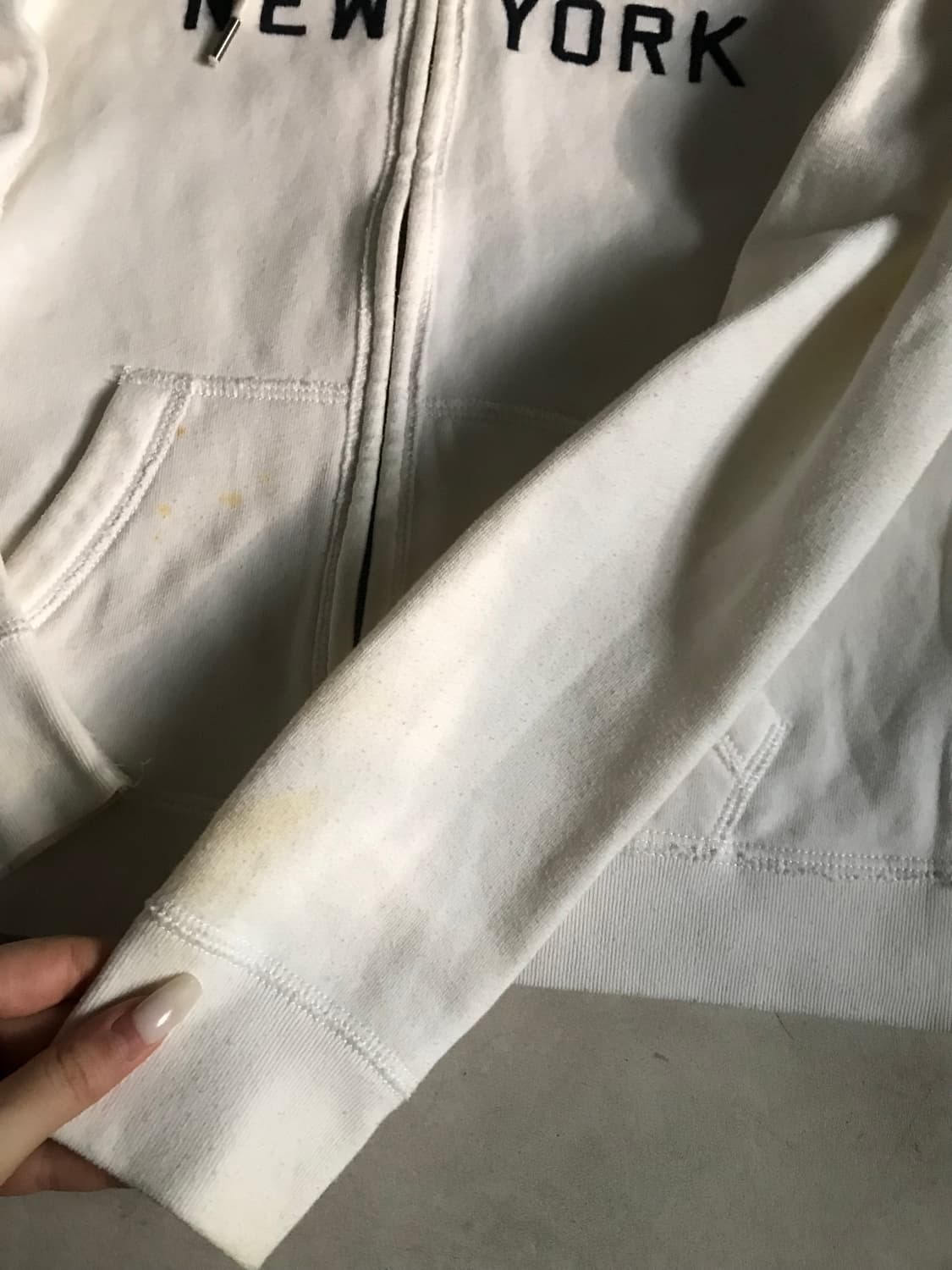 아베크롬비 화이트 슬림핏 후드집업 상품이미지8