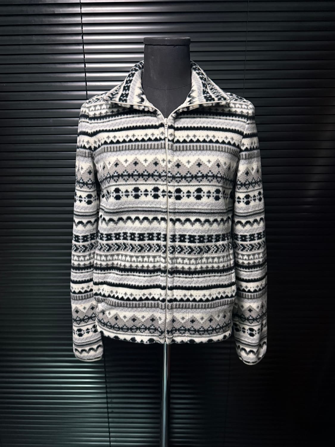 유니클로 노르딕 후리스 플리스 S 90 에스닉 눈 꽃 크리스마스 화이트  상품이미지1