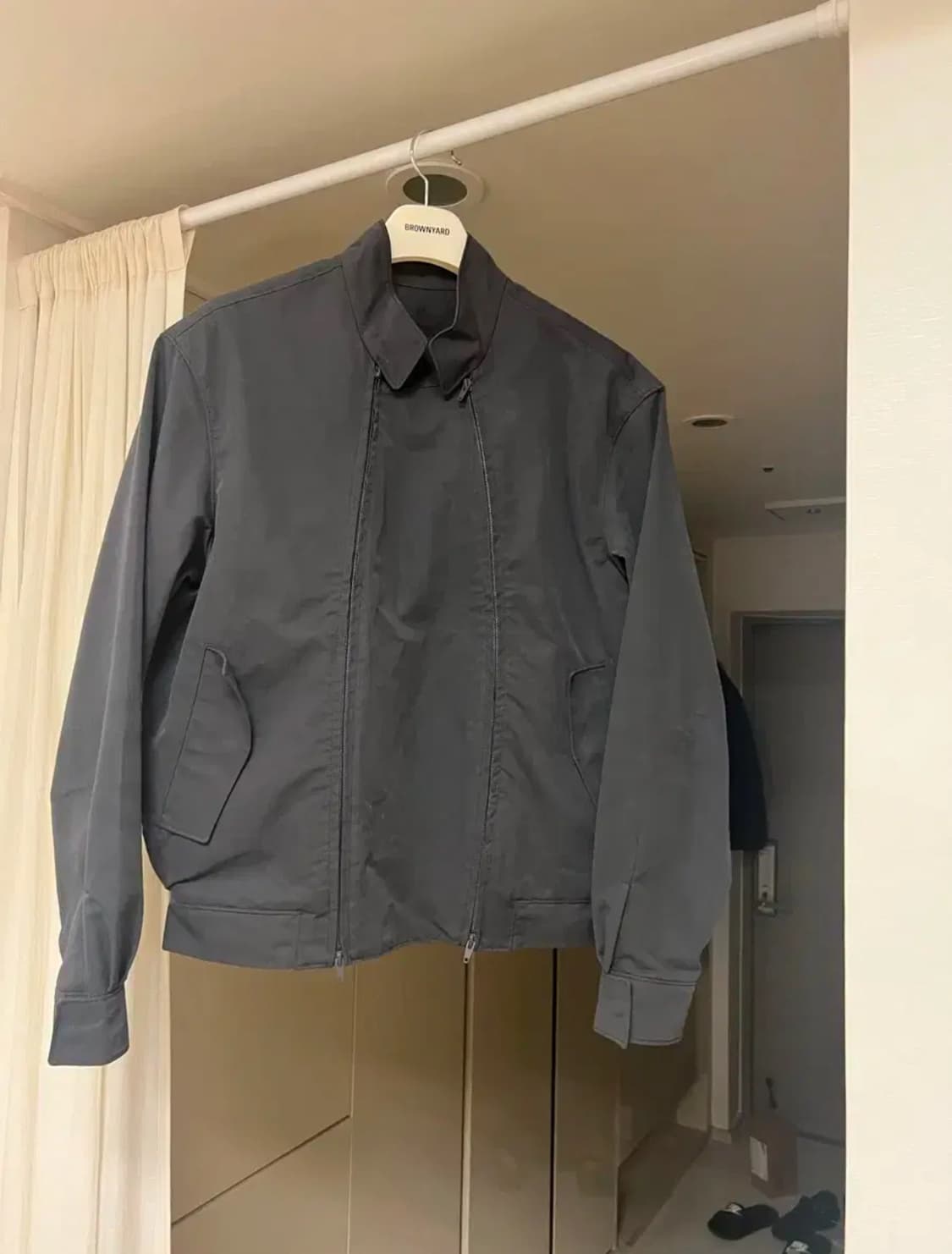 EE 누마레 더블 집 해링턴 자켓 그레이 L 상품이미지4