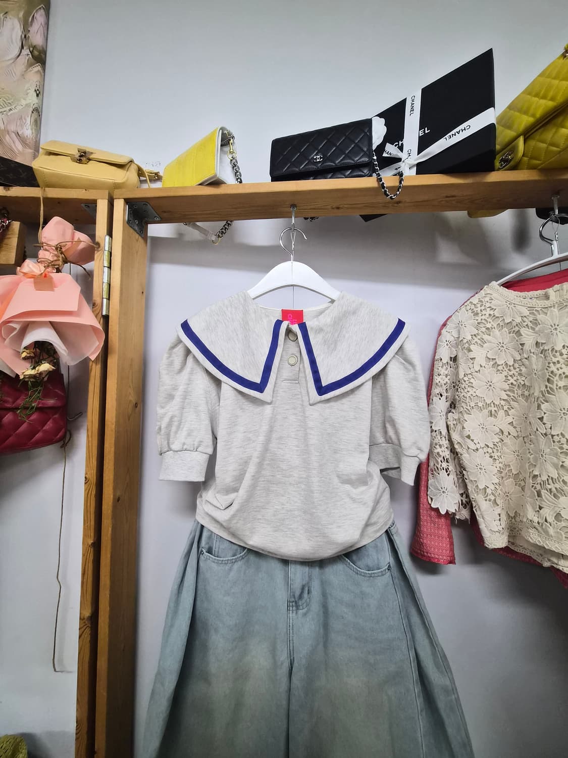 럭키슈에뜨 세일러카라 벌룬퍼프티 상품이미지2