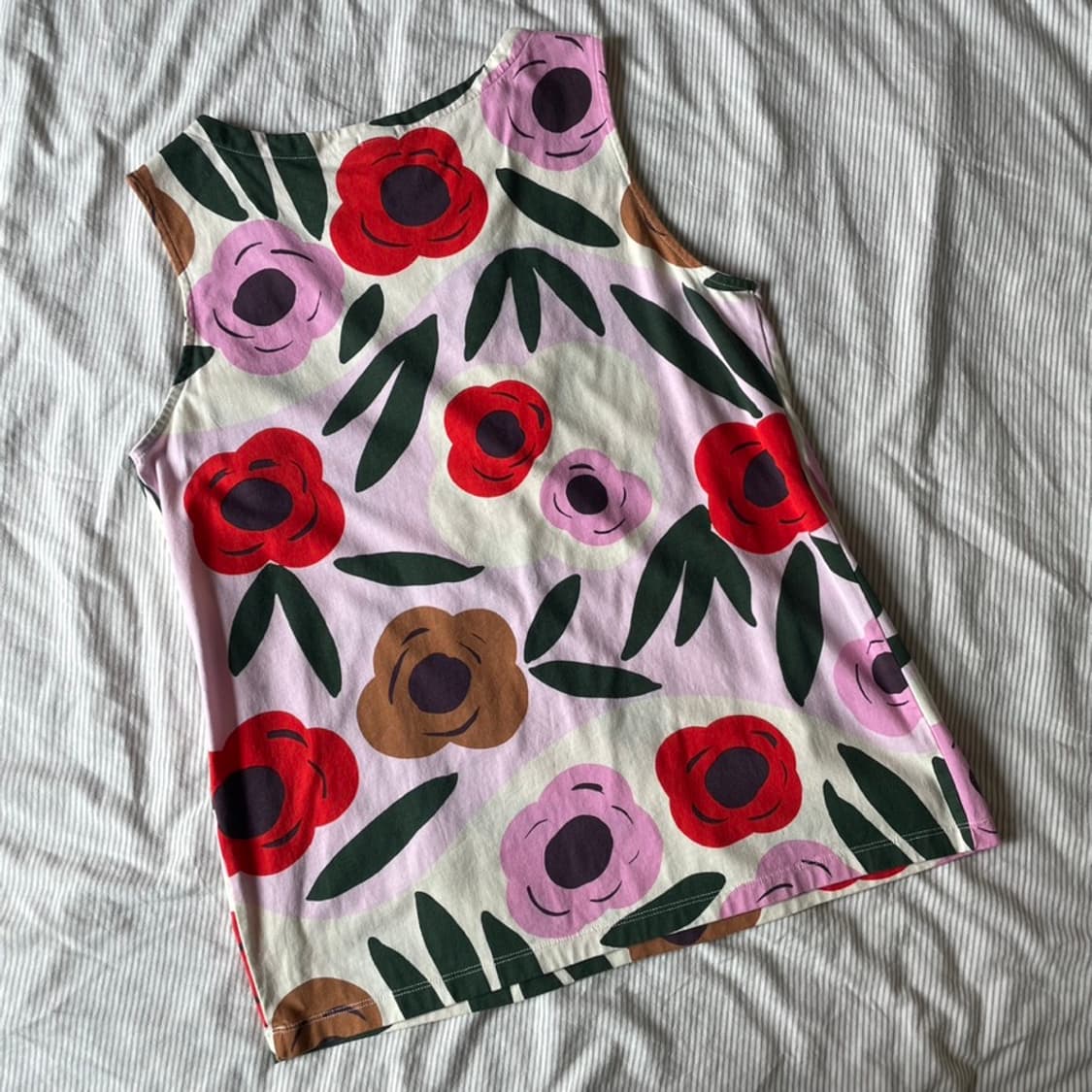 마리메꼬xUNIQLO 플라워 프린트 슬리브리스 탑 상품이미지2