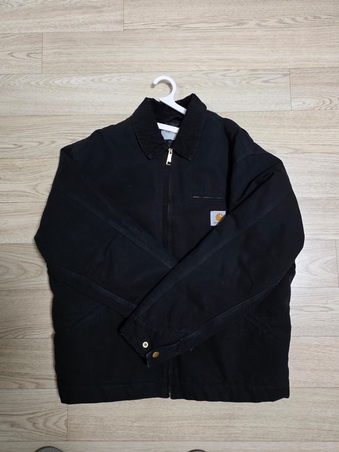 L) 칼하트 WIP OG 디트로이트 자켓 블랙 에이지드 캔버스 상품이미지1