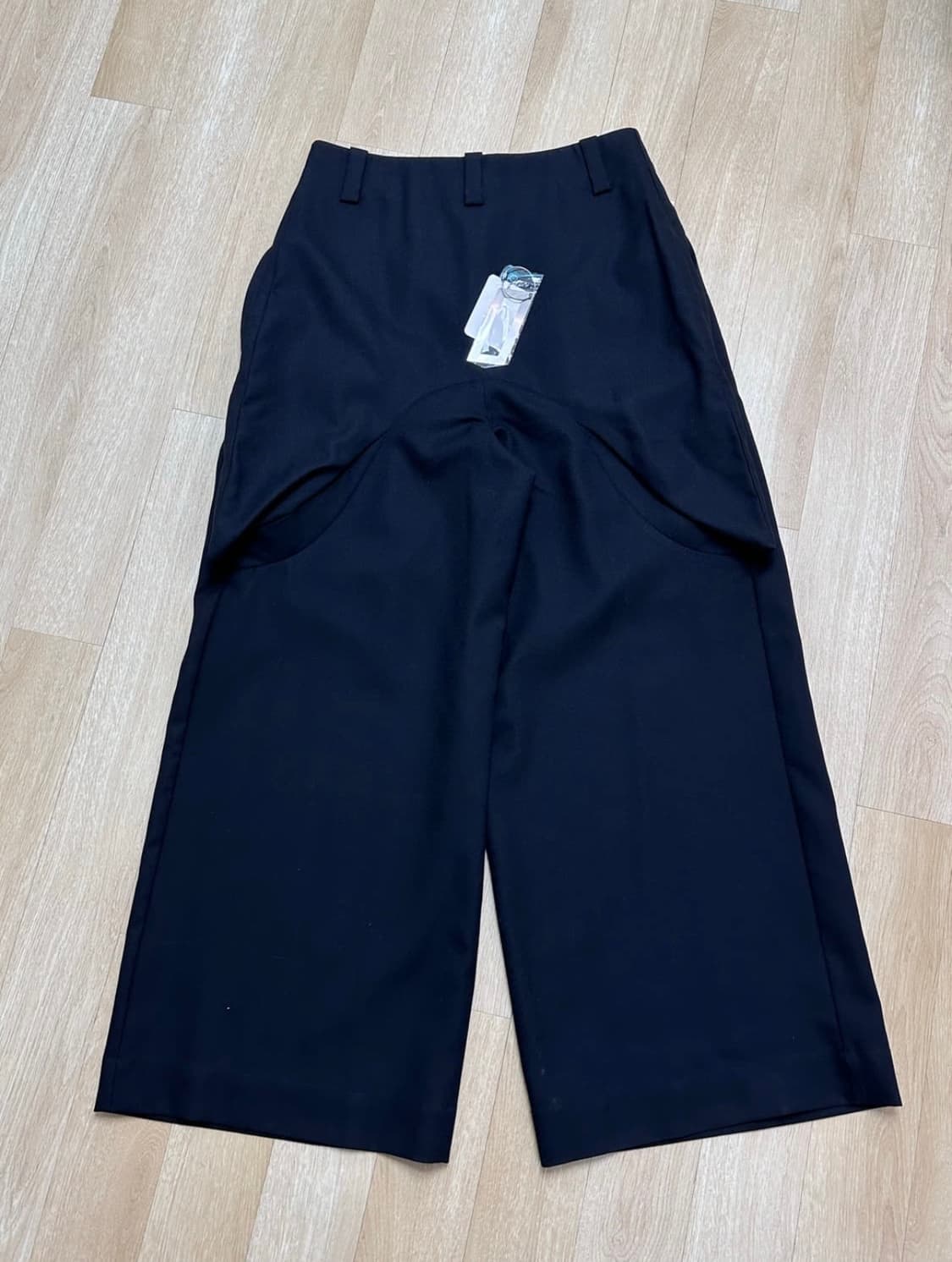 [48] 펫트리코 와이드 팬츠 블랙 상품이미지6