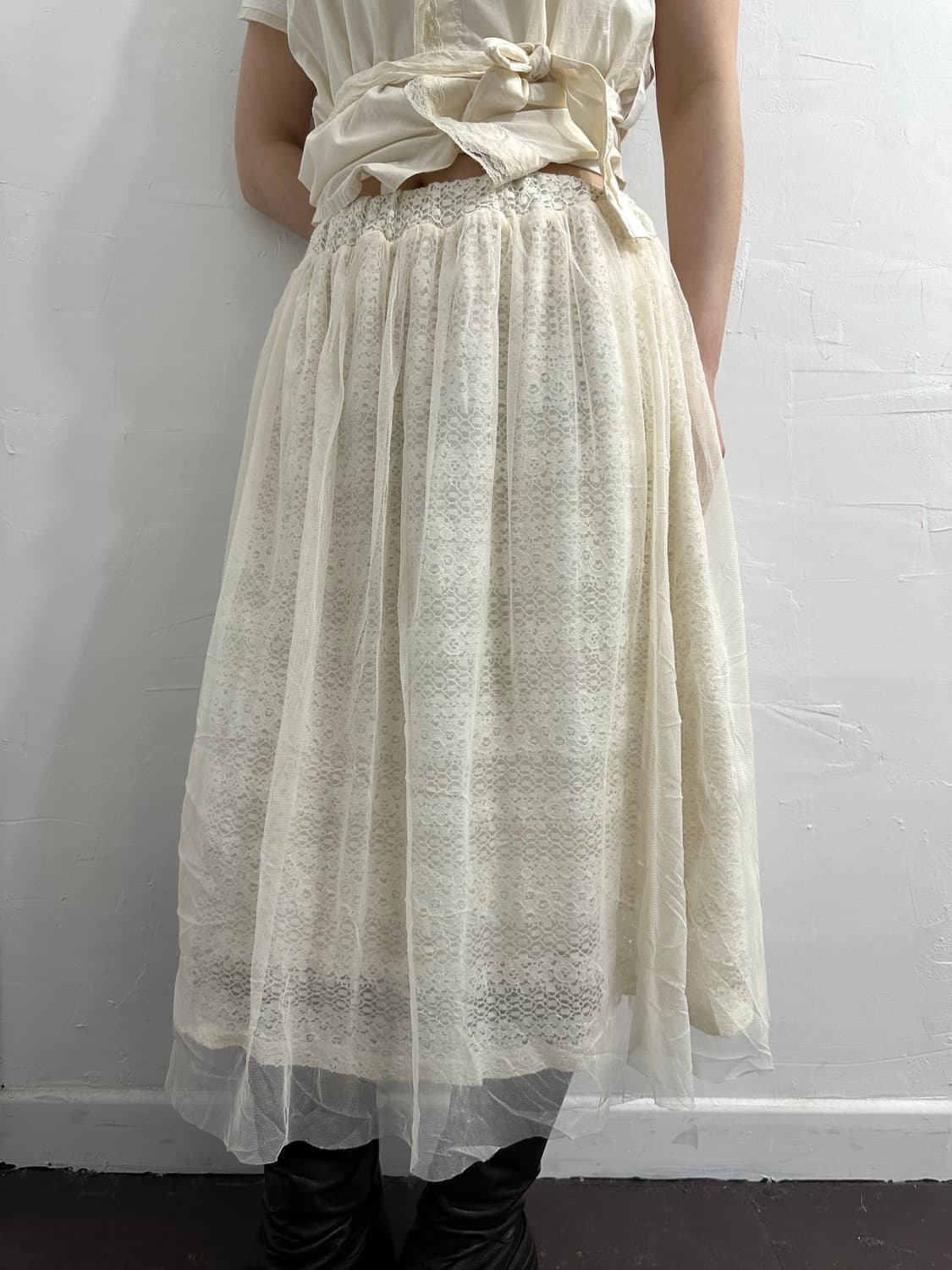 lace mesh mori skirt 상품이미지3