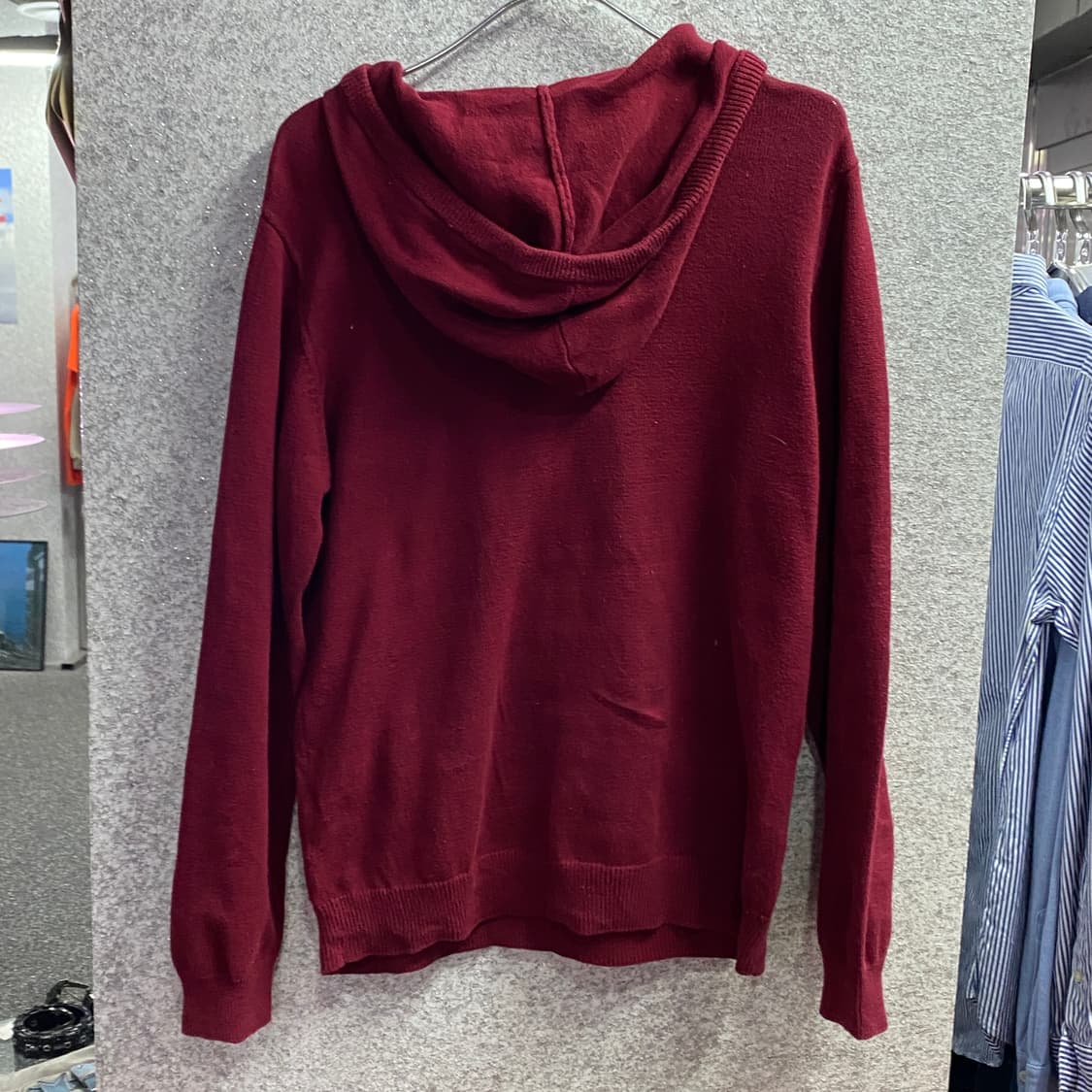 아디다스 파이어버드 빅로고 버건디 후드니트 B3959 상품이미지4