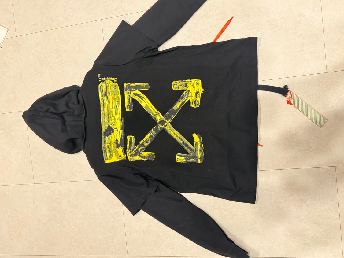 오프화이트 에로우 후드티 S 상품이미지2